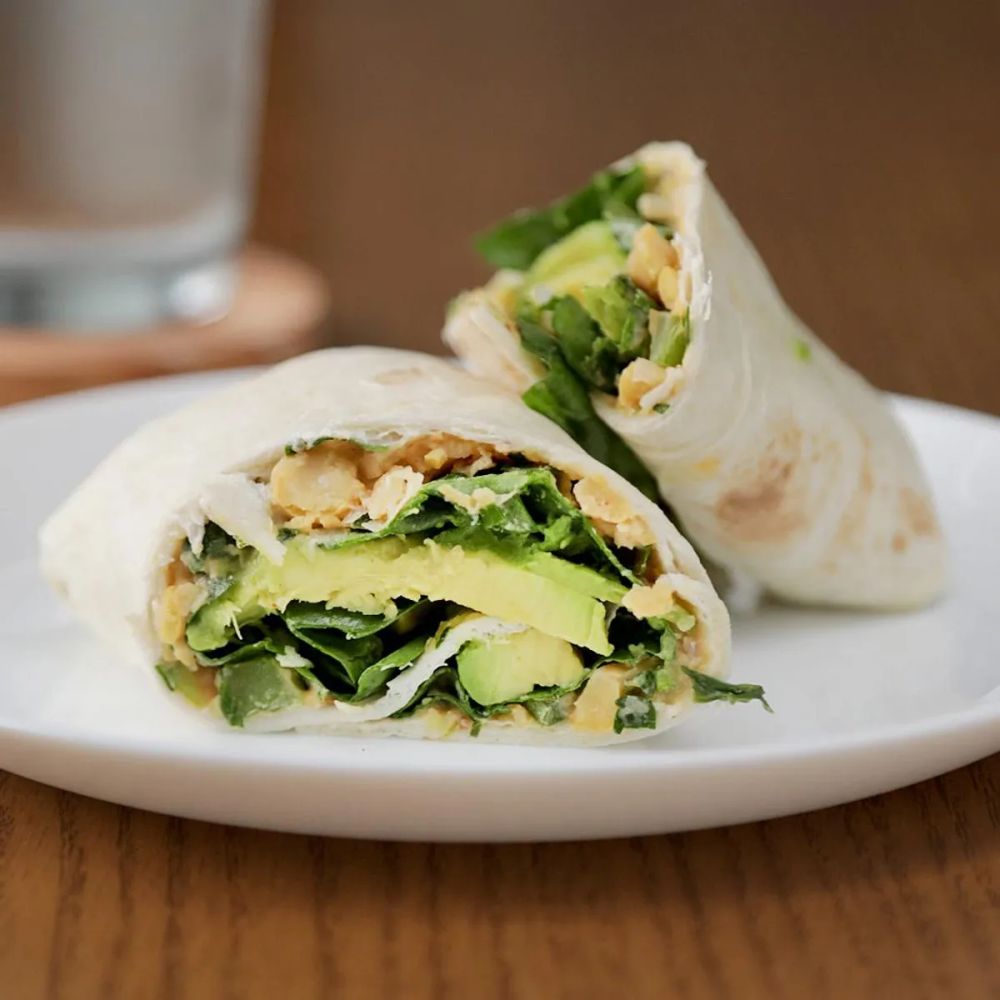 Chickpea And Veggie Avocado Wrap