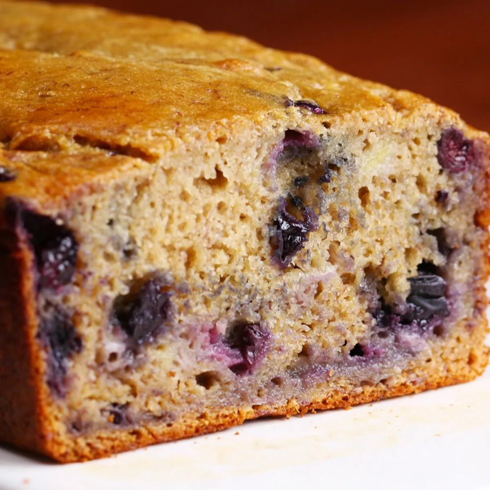 Healthy Blueberry Banana Bread