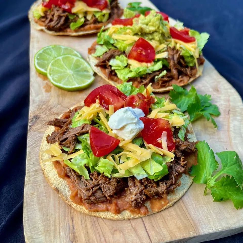 Shredded Beef Tostadas