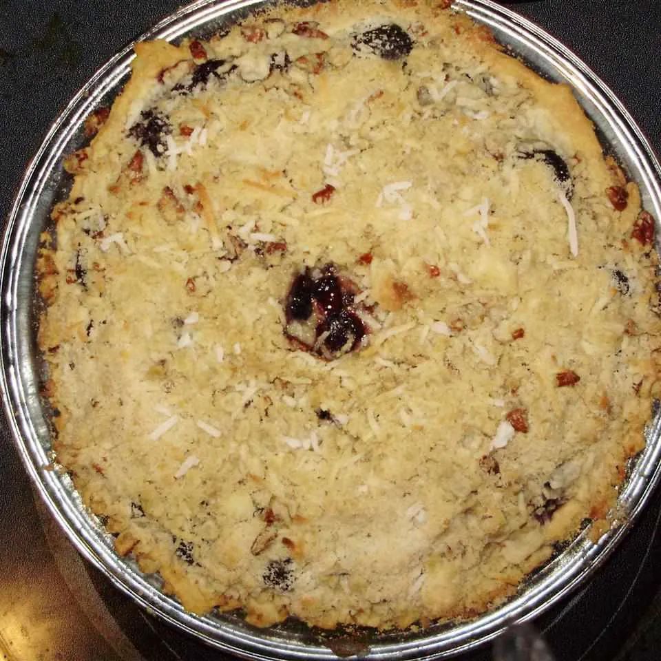 Coconut Streusel Cherry Pie