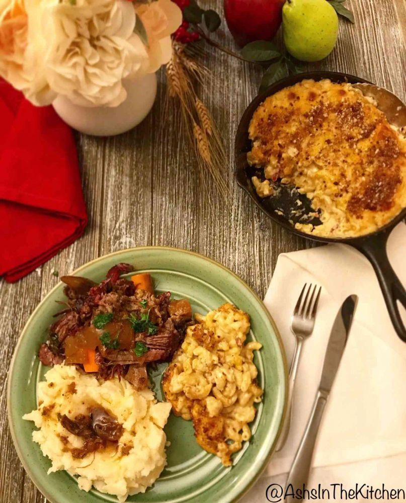 Air Fryer Mac and Cheese with Bacon