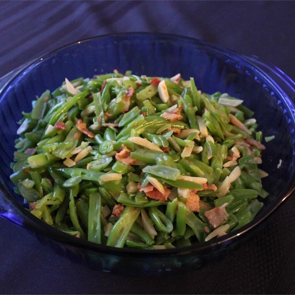 Sautéed Green Beans with Bacon and Almonds