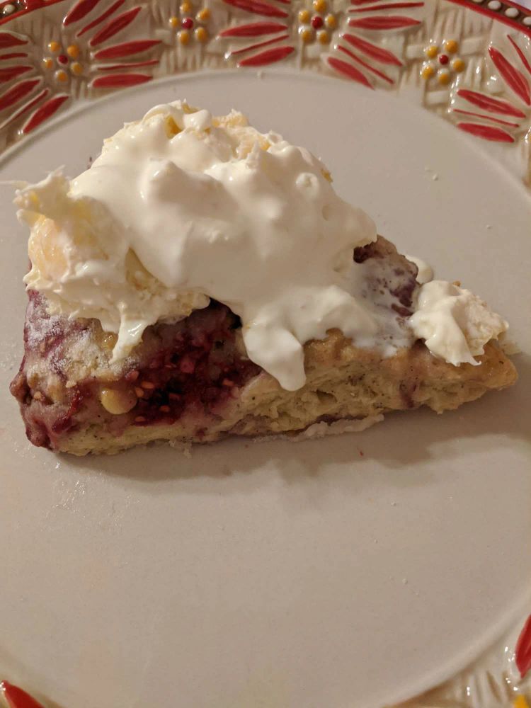 Lemon, Raspberry, and White Chocolate Scones