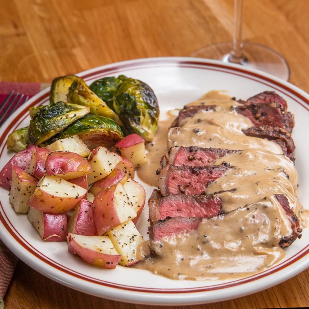 French Pepper Steak (Steak Au Poivre)