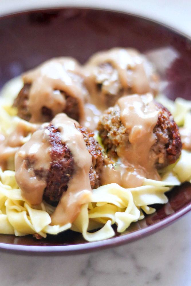 French Onion Beef Meatballs