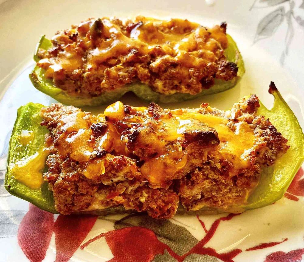 Peppers Stuffed with Cream Cheese and Sausage