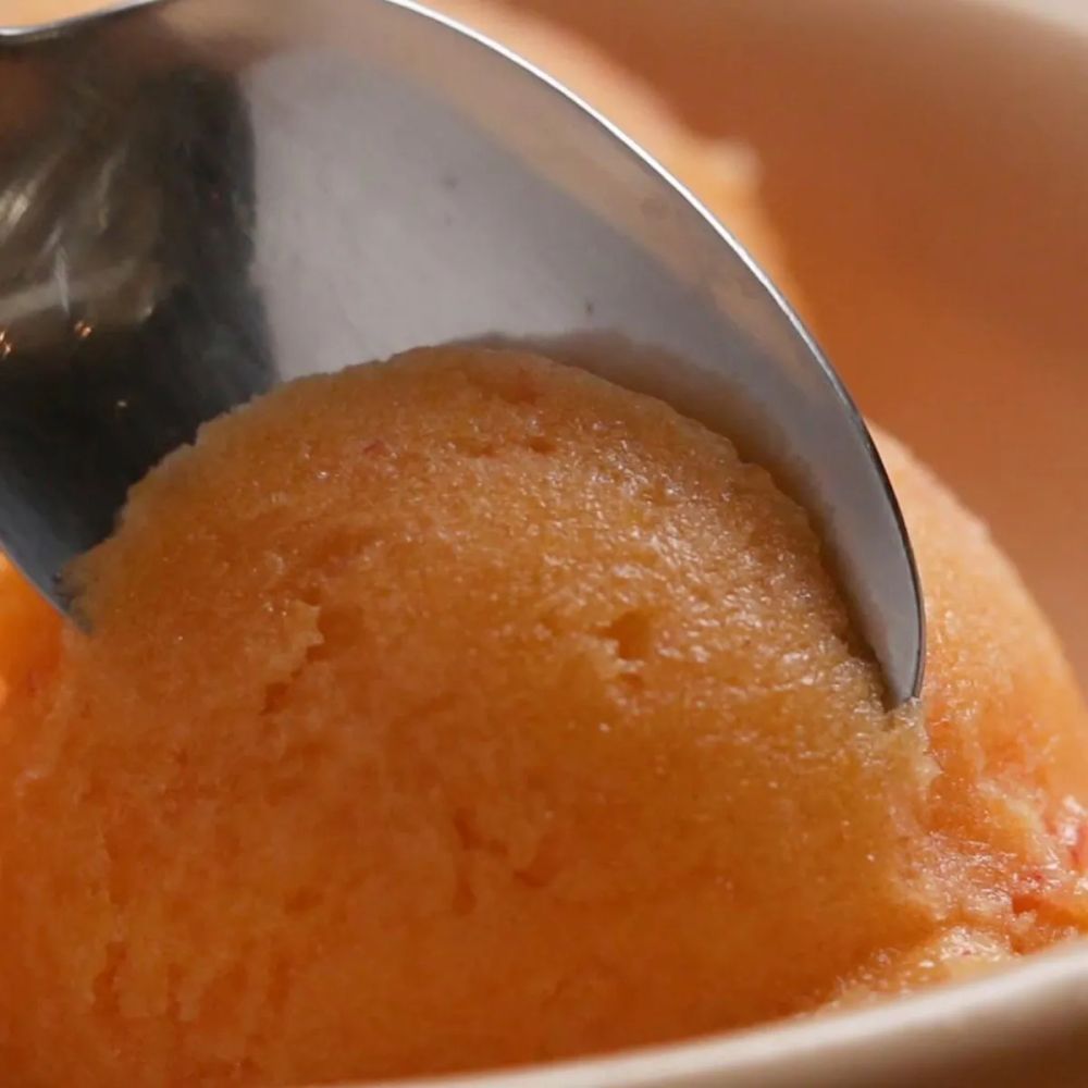 Peach 2-ingredient Sorbet