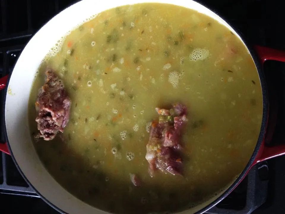 Ham Bone and Green Split Pea Soup