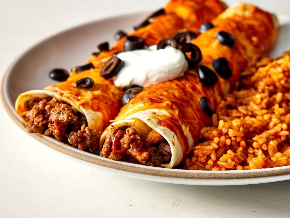 Beef Enchiladas with Flour Tortillas