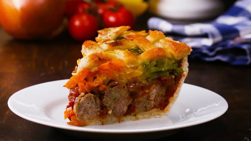 Stuffed Meatball Pie