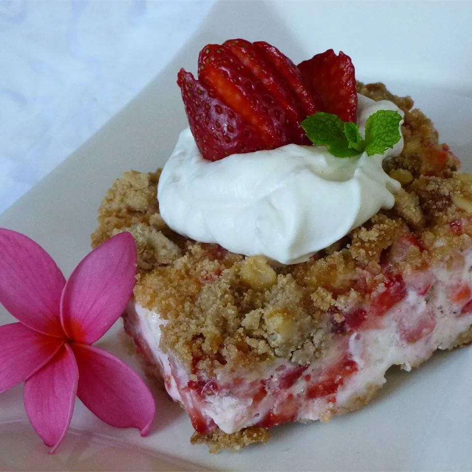 Frozen Strawberry Squares