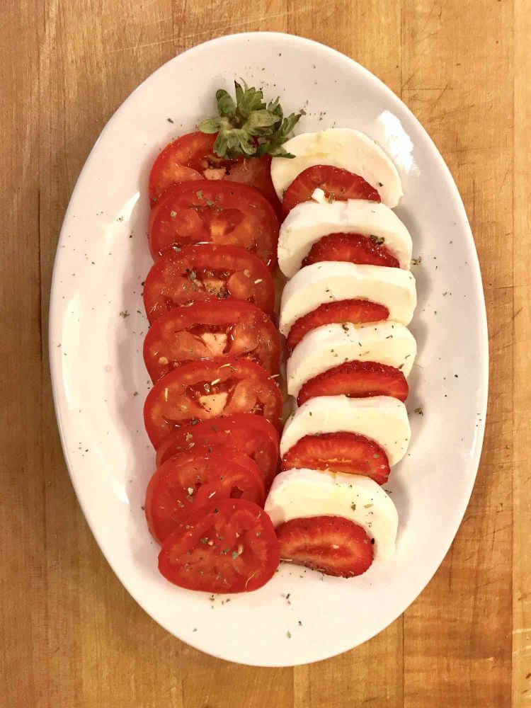 Strawberry-Tomato Caprese Salad