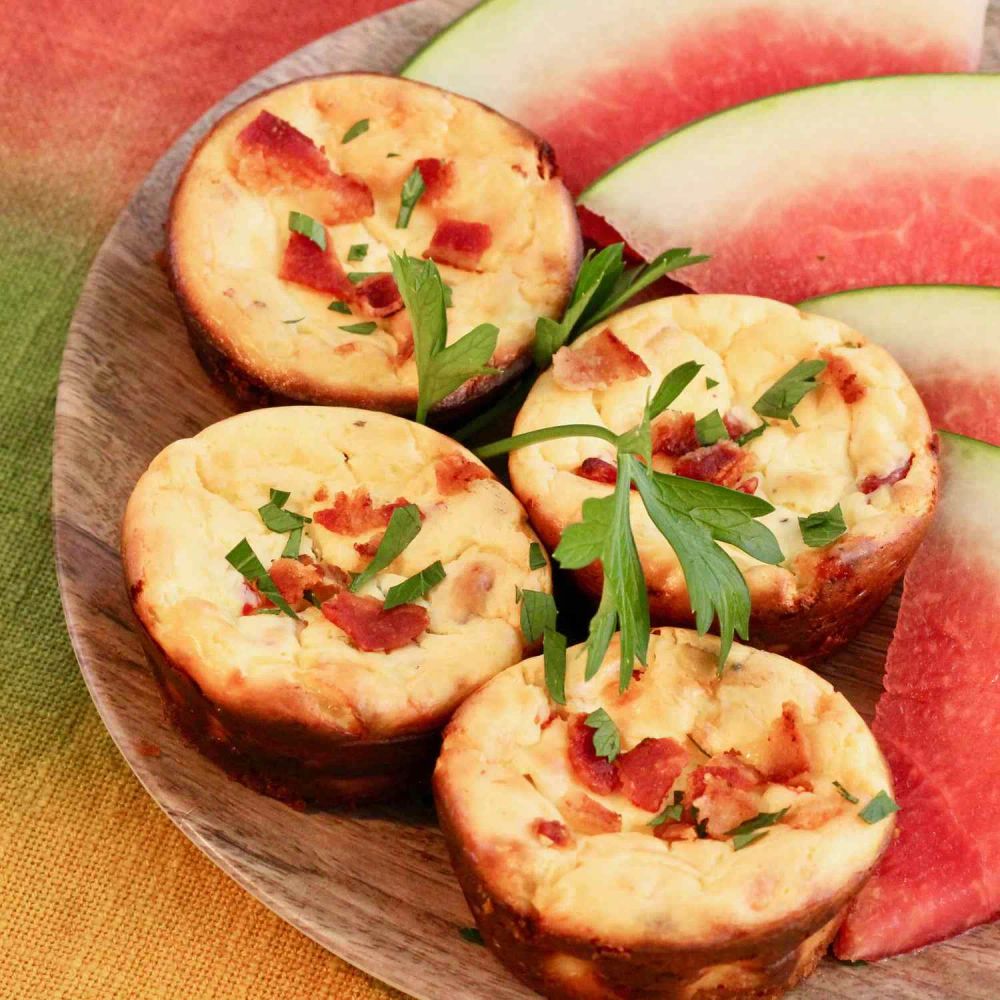 Savory Breakfast Mini Cheesecakes