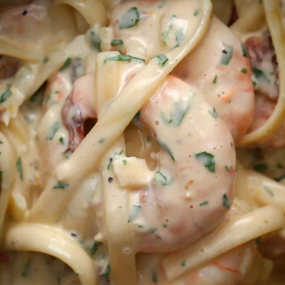 Garlic Shrimp Bacon Alfredo