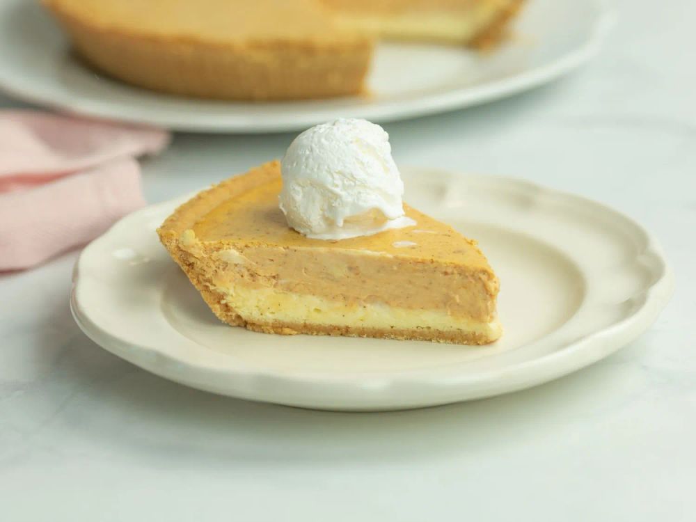 Double Layer Pumpkin Cheesecake