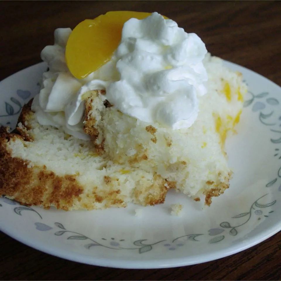 Peach Angel Food Cake