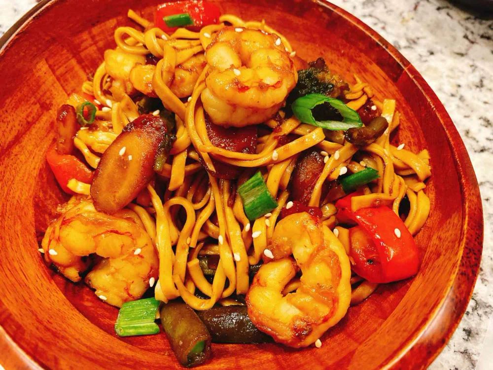 Teriyaki Shrimp Noodles