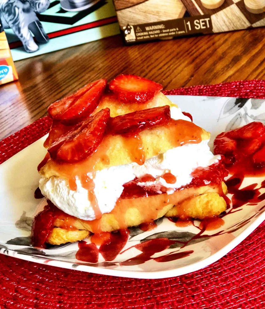 Strawberry Crescent Roll Shortcake