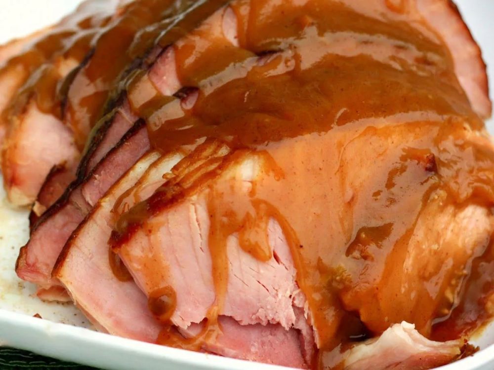 Slow-Cooked Honey-Glazed Ham