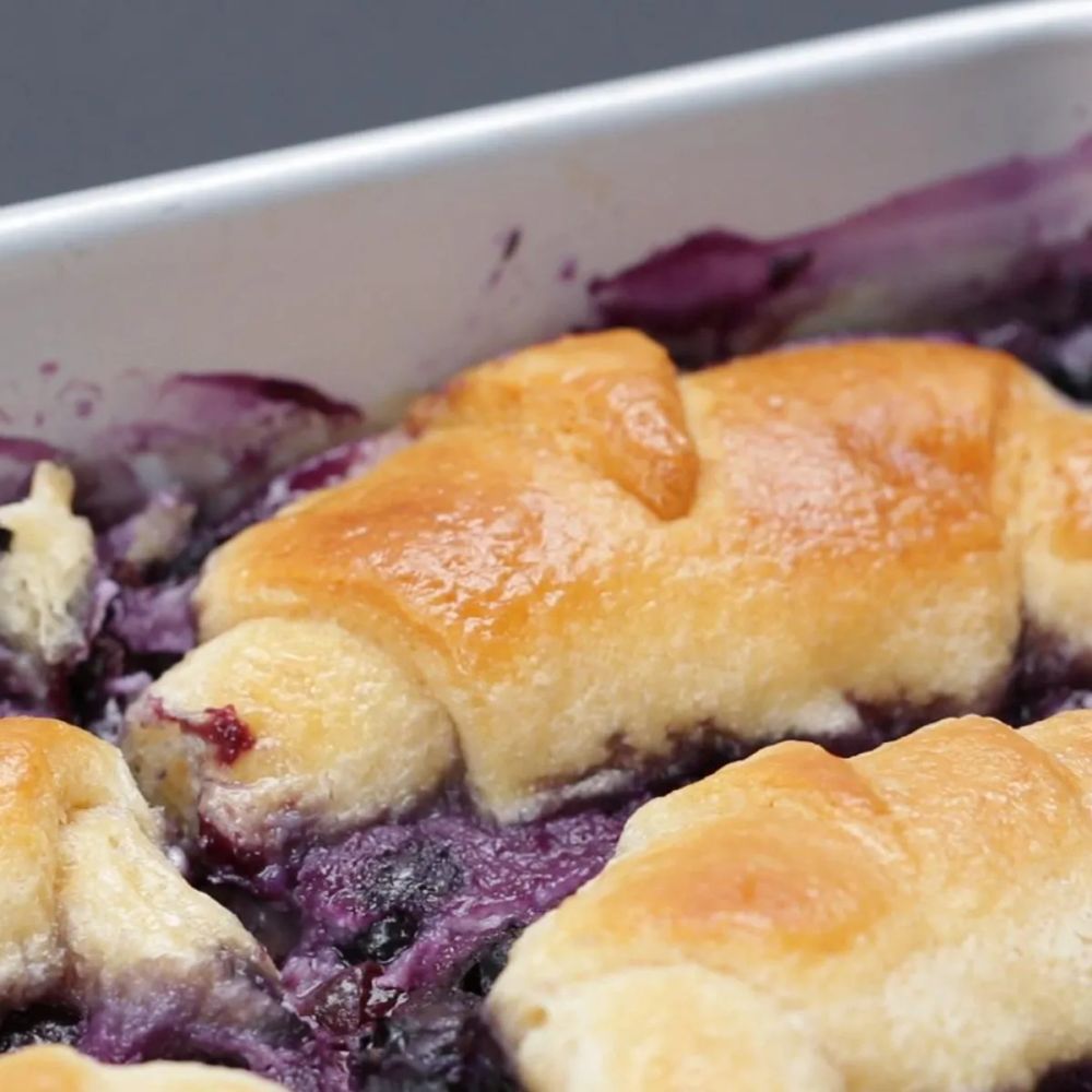 Blueberry Croissant Breakfast Bake