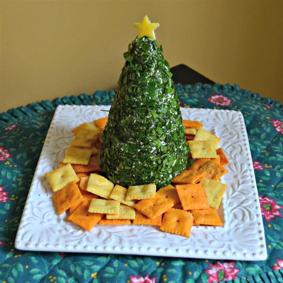 Cream Cheese, Havarti, and Parmesan Herbed Christmas Tree