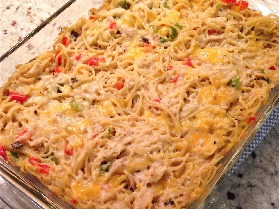 Spaghetti Chicken Casserole