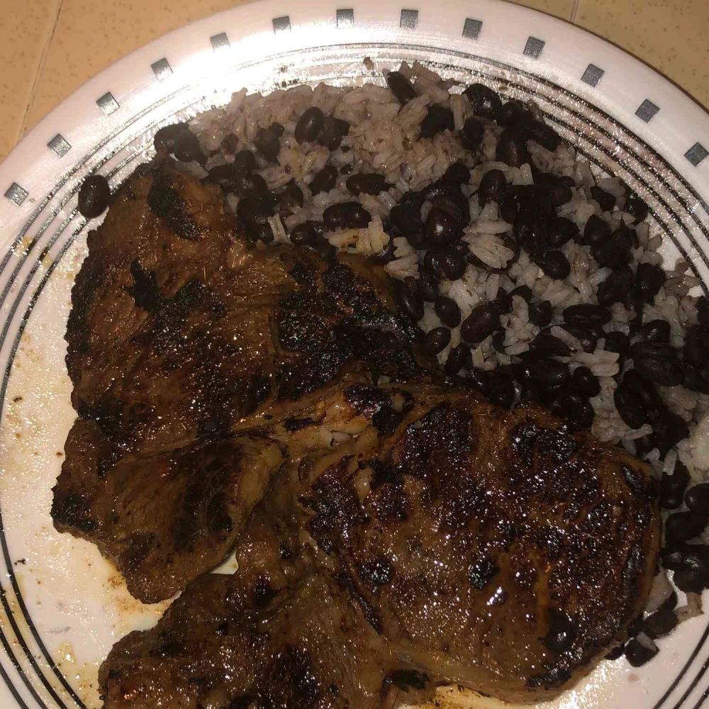 Lomo de Res, Cuban-Style Rib-Eye Steaks