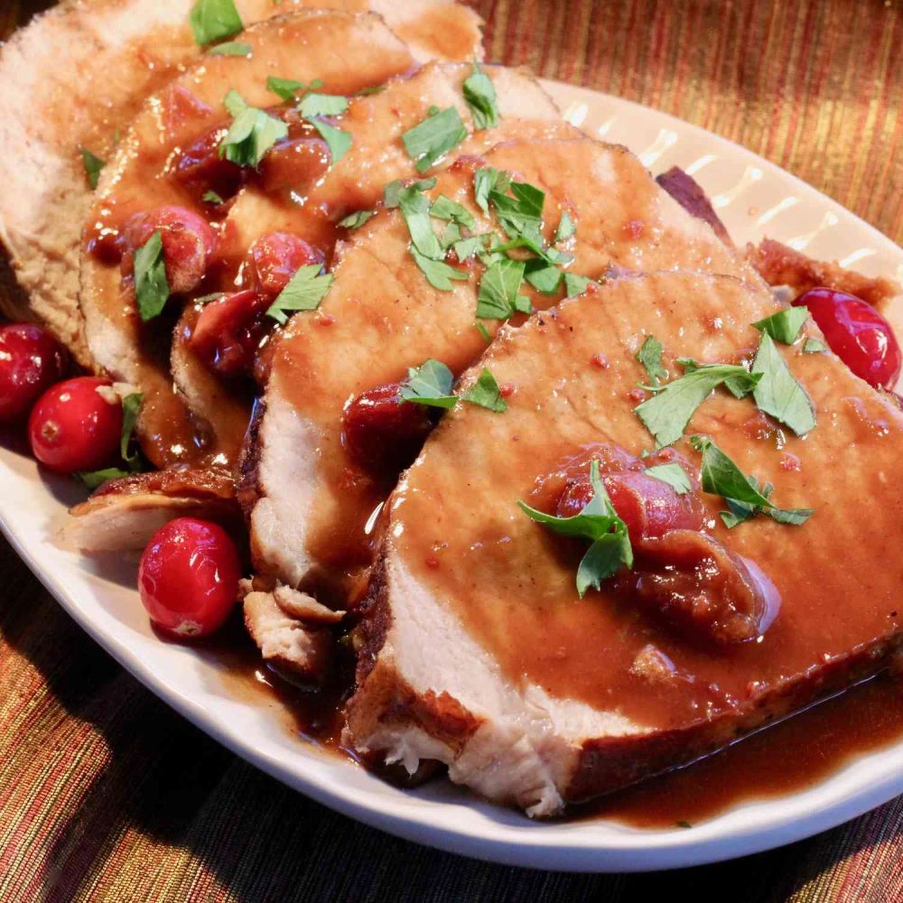 Instant Pot Orange-Cranberry-Balsamic Pork Loin