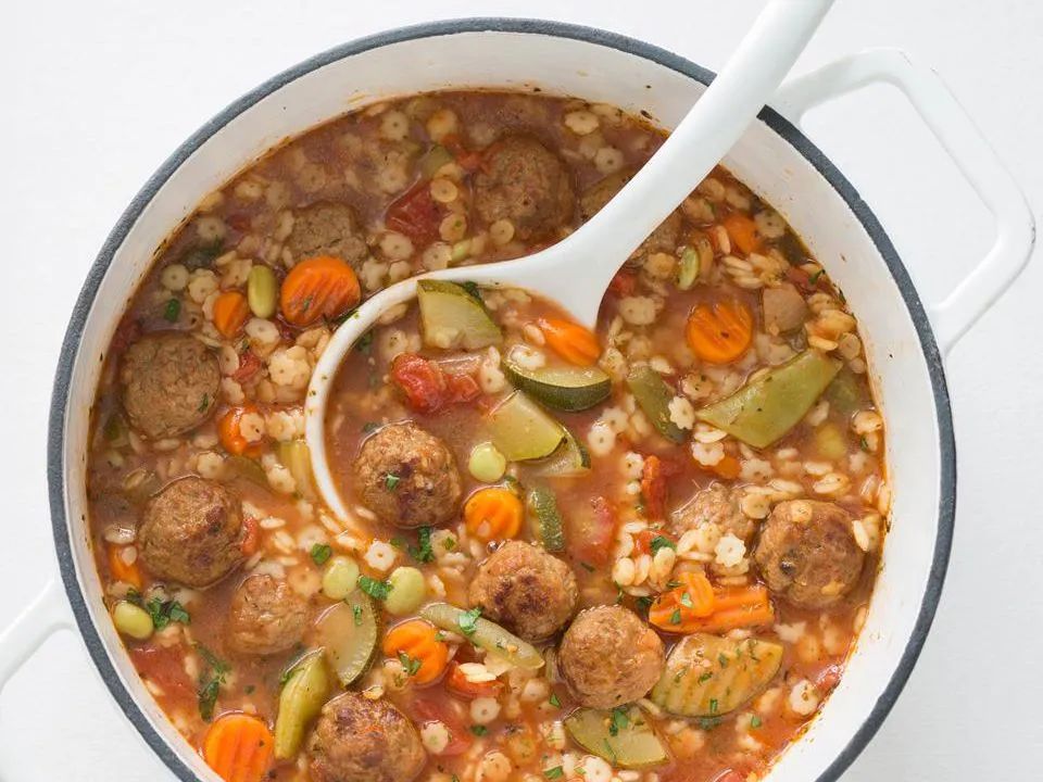 Hearty Italian Meatball Soup