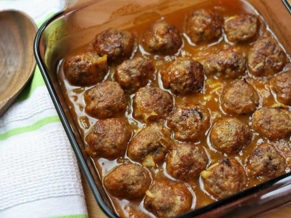 Maple Mustard Meatballs