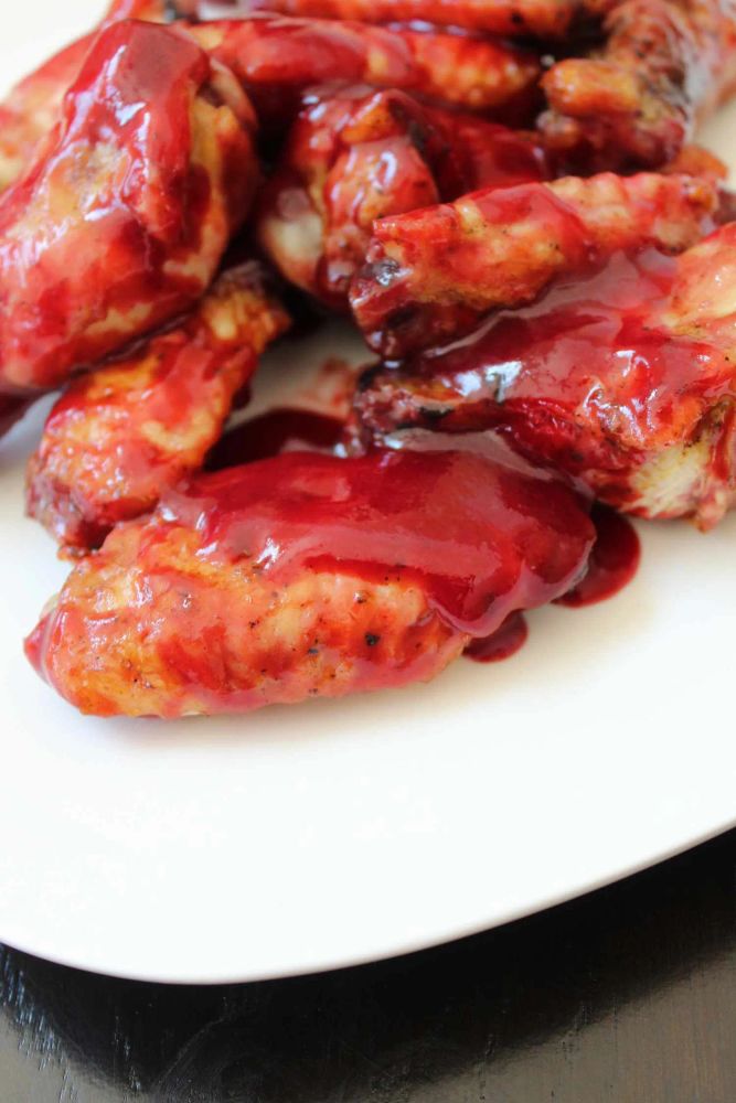 Hot Blackberry BBQ Chicken Wings