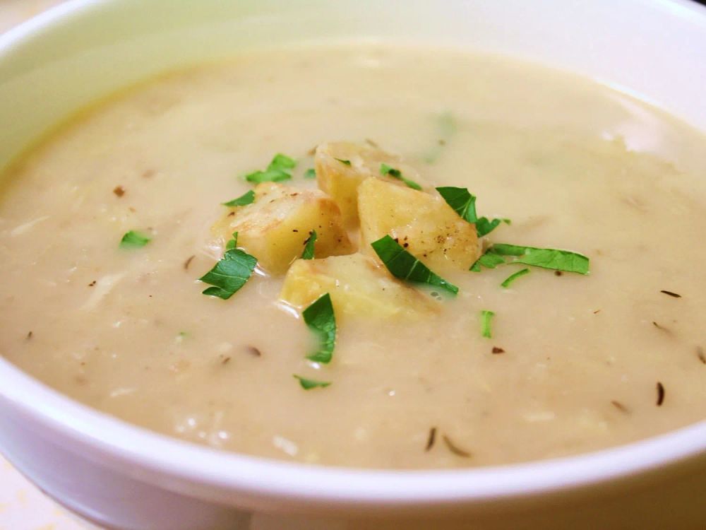 Roasted Garlic Potato Soup