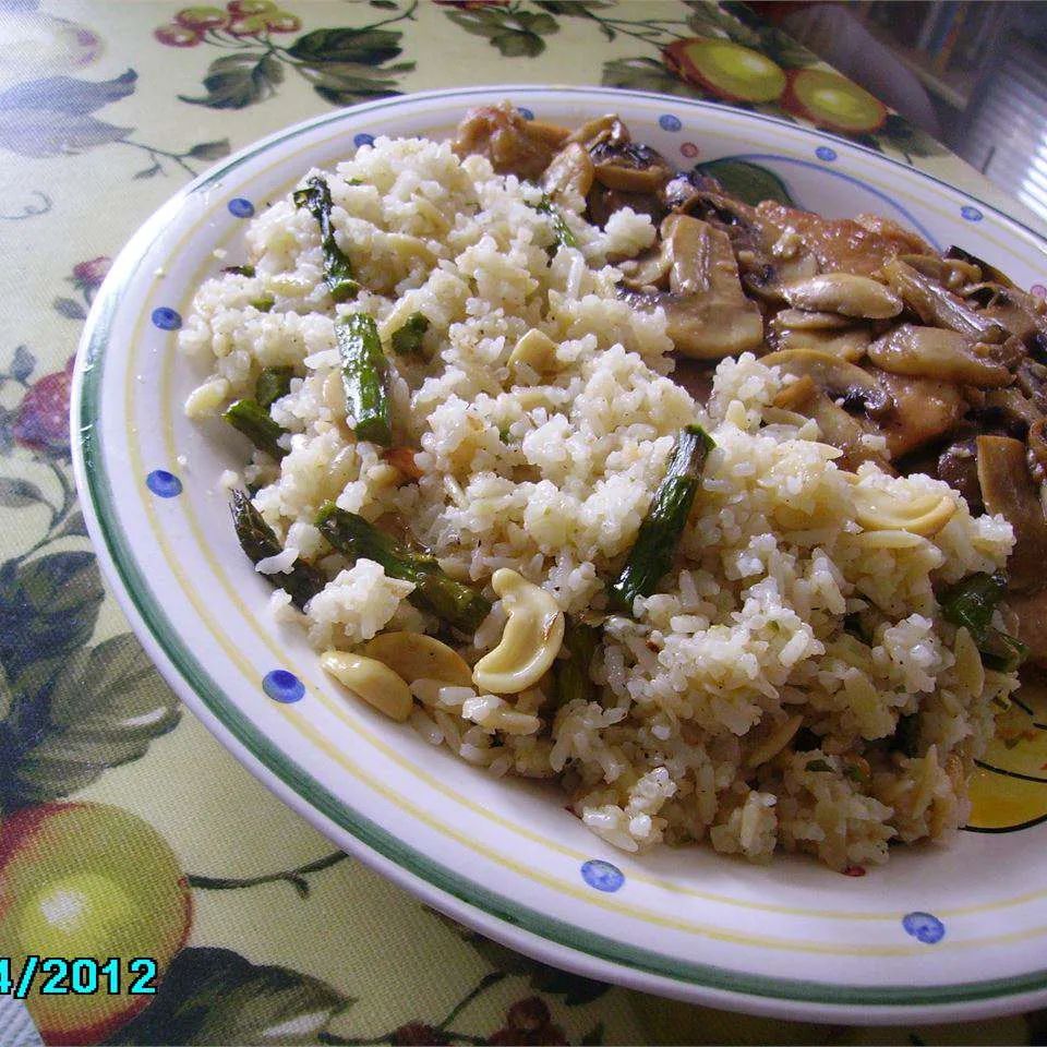 Asparagus Cashew Rice Pilaf