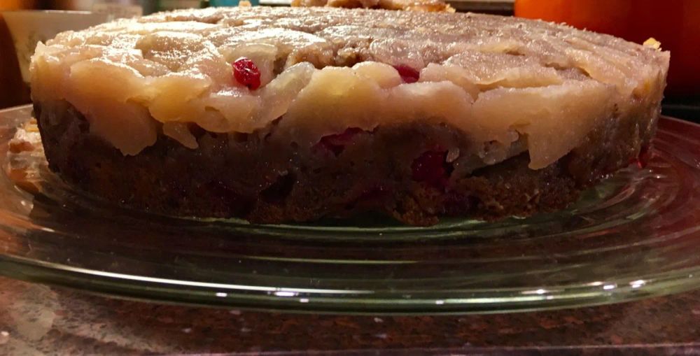 Pear and Cranberry Upside-Down Cake