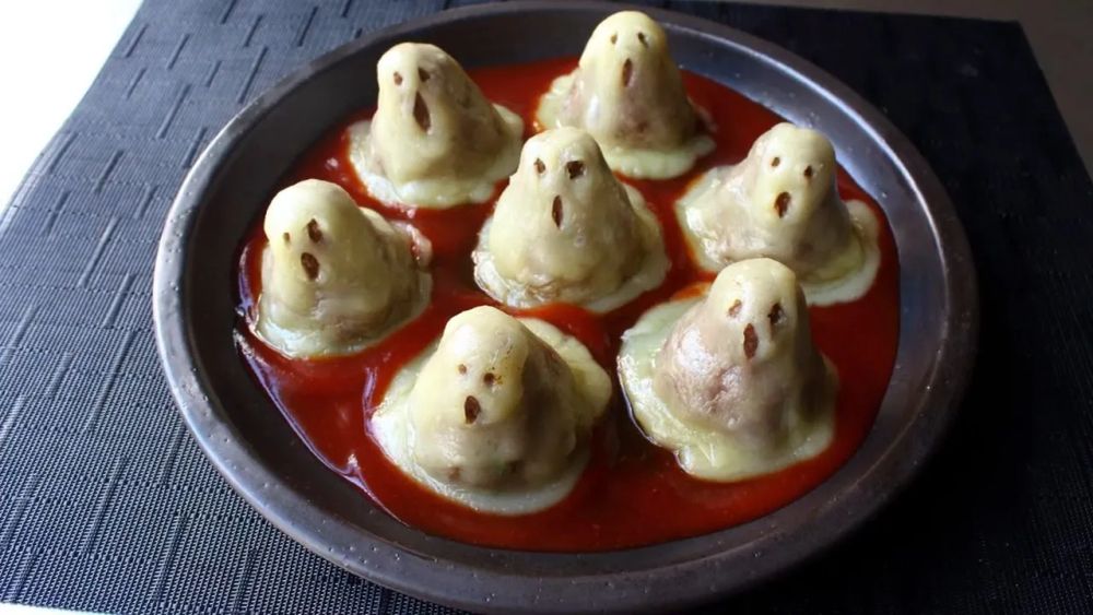 Mini Meatloaf Ghosts