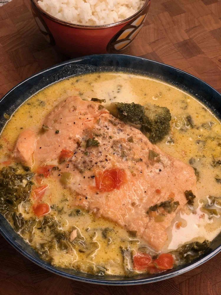 Instant Pot® Ginataang Salmon (Filipino Salmon in Coconut Milk)