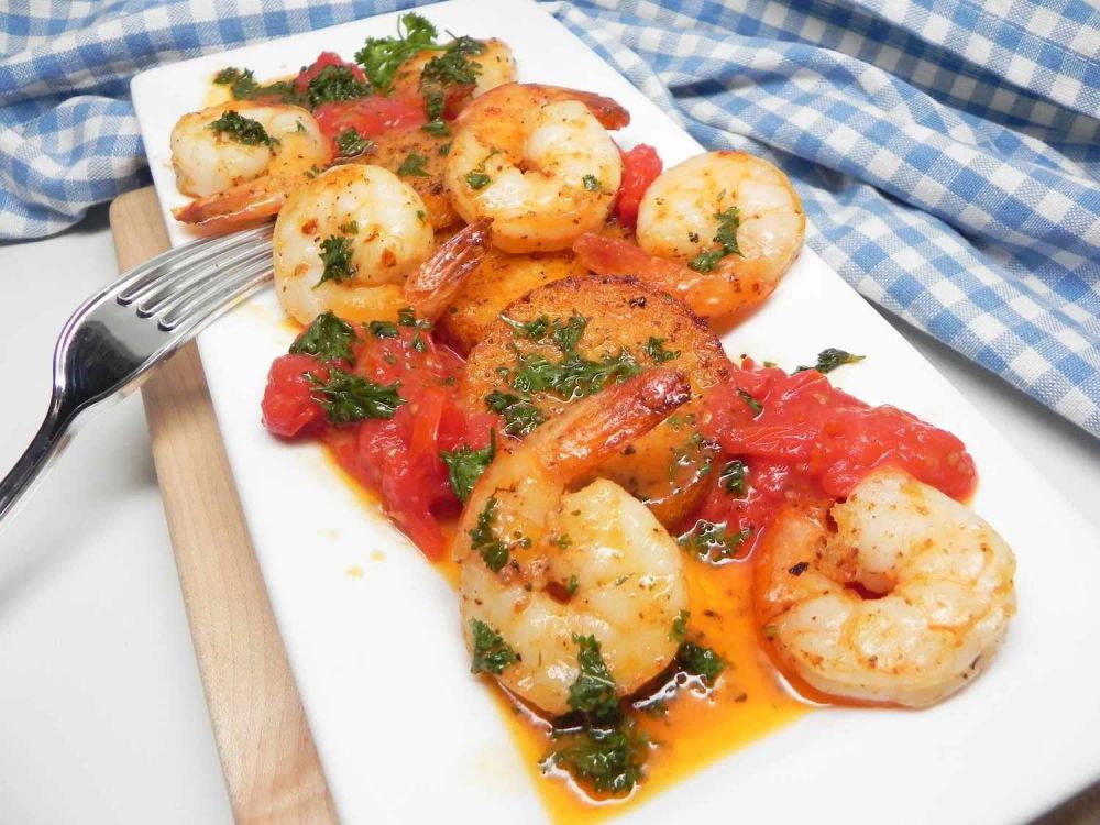 Air Fryer Shrimp and Polenta