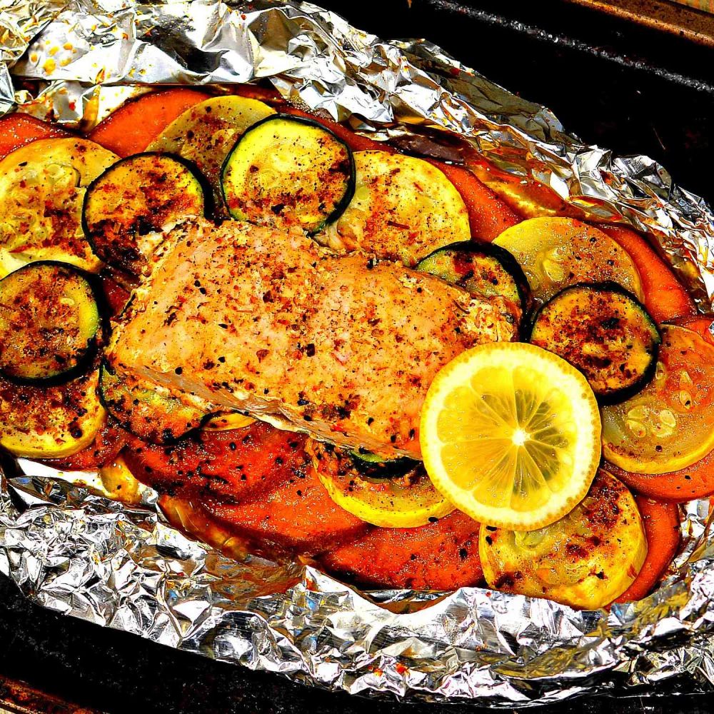 Salmon Foil-Pack Dinner