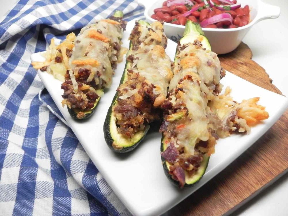 Sausage-Stuffed Zucchini Boats