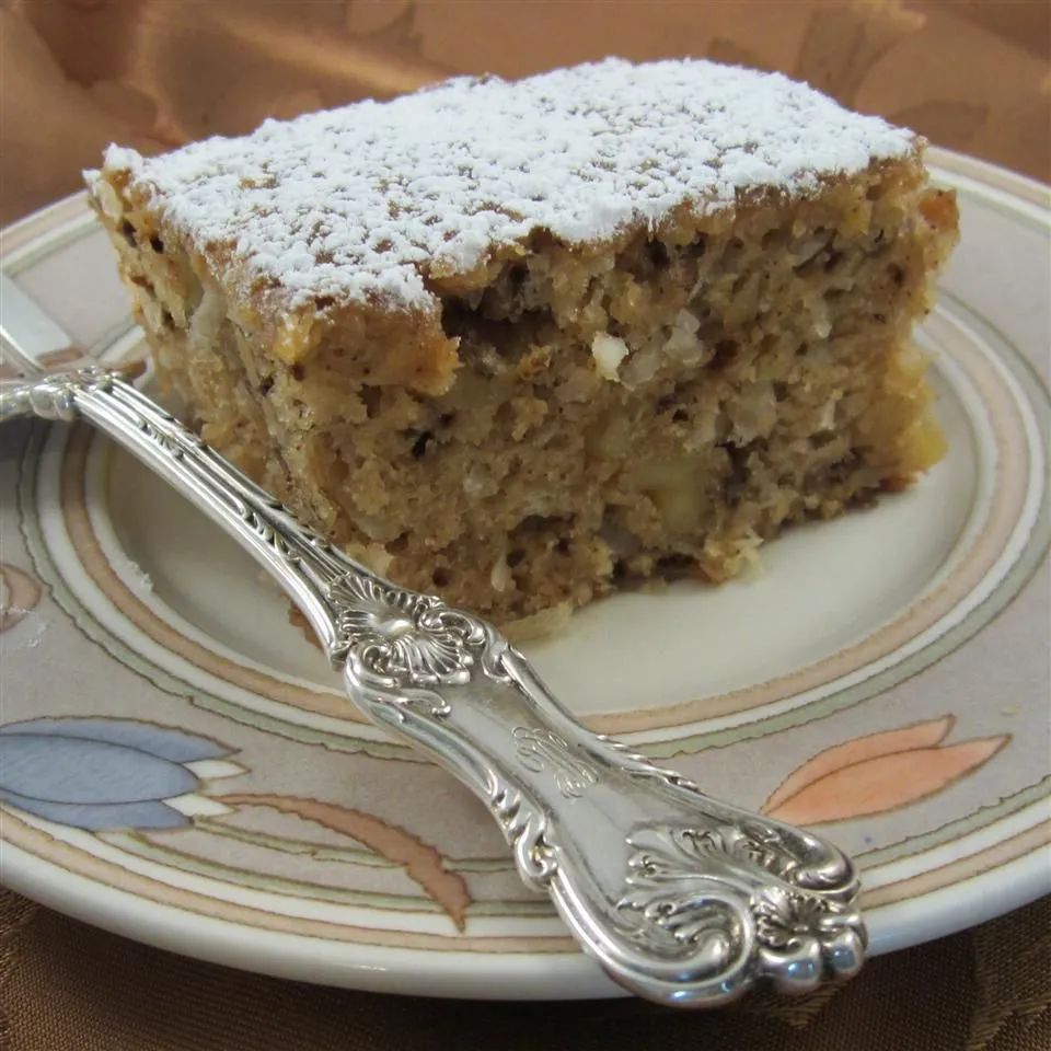 Walnut-Coconut-Applesauce Coffee Cake