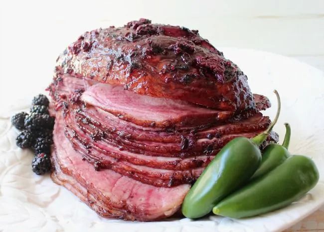 Blackberry Jalapeno Glazed Ham