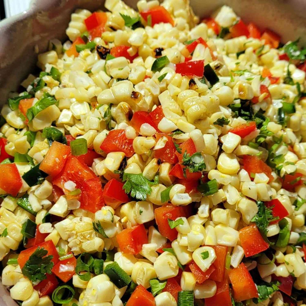 Grilled Corn Salad with Peppers