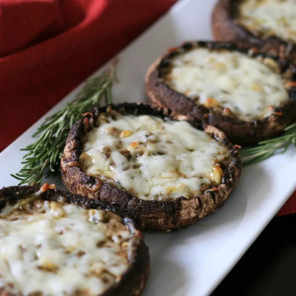 Pesto-Stuffed Grilled Portobellos