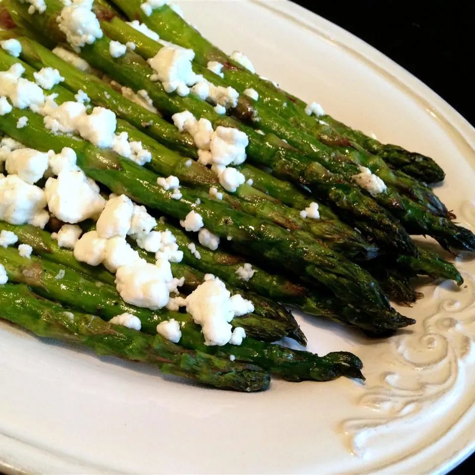 Roasted Asparagus with Herb Goat Cheese