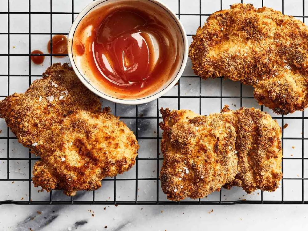 Air-Fried Breaded Chicken Thighs