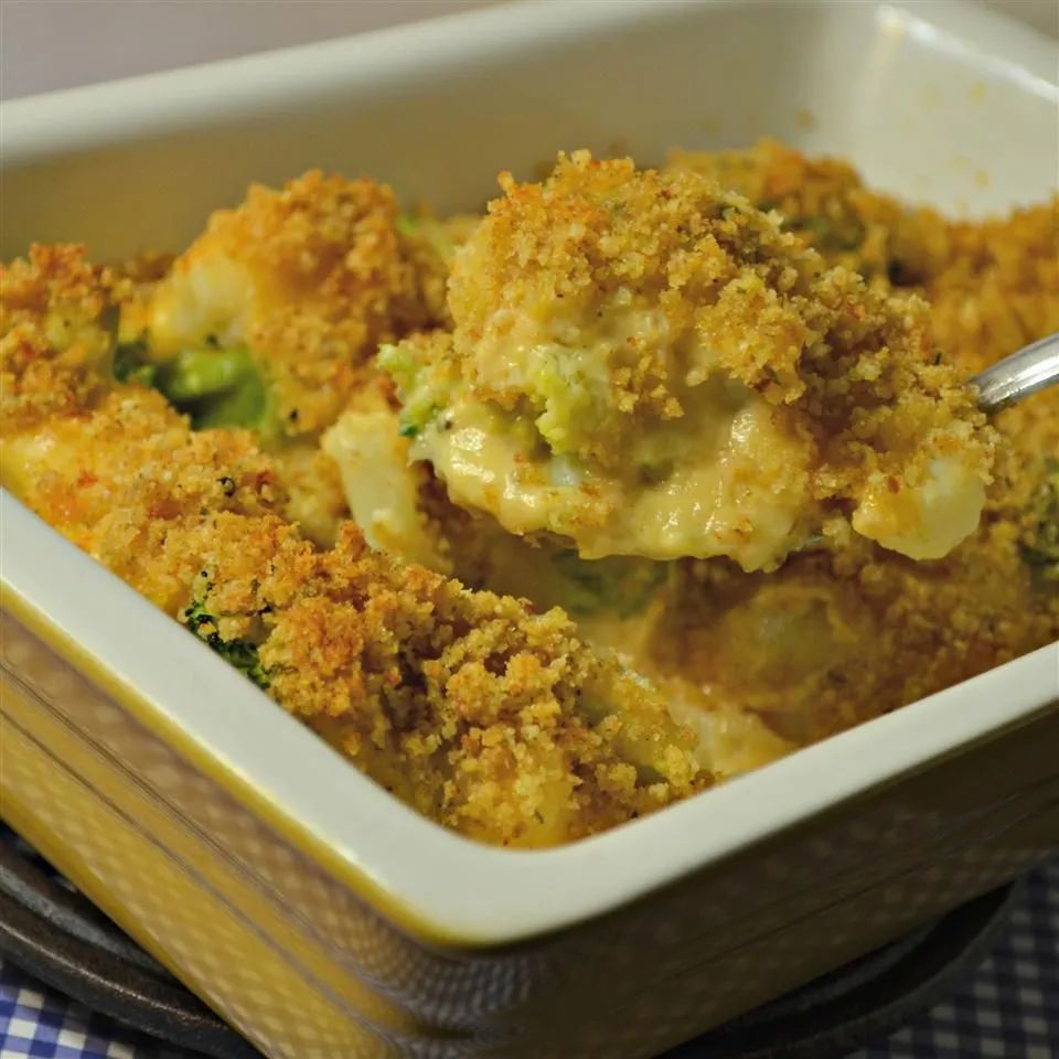 Broccoli and Cauliflower Gratin