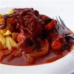 Octapodi Kokkinisto (Greek Octopus in Tomato Sauce)