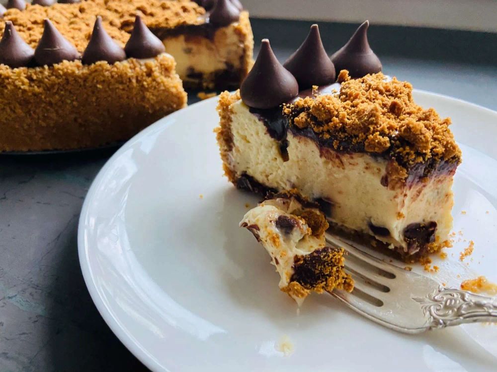 Cinnamon-Chocolate Chip Cheesecake