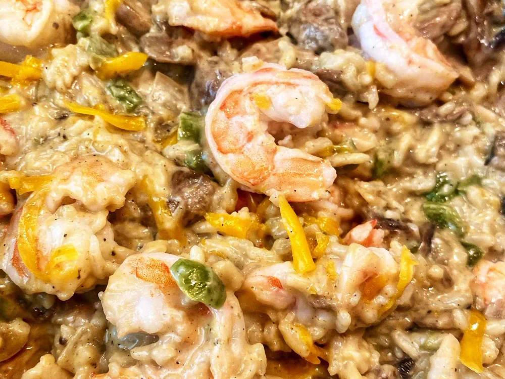 Cheesy Shrimp and Rice