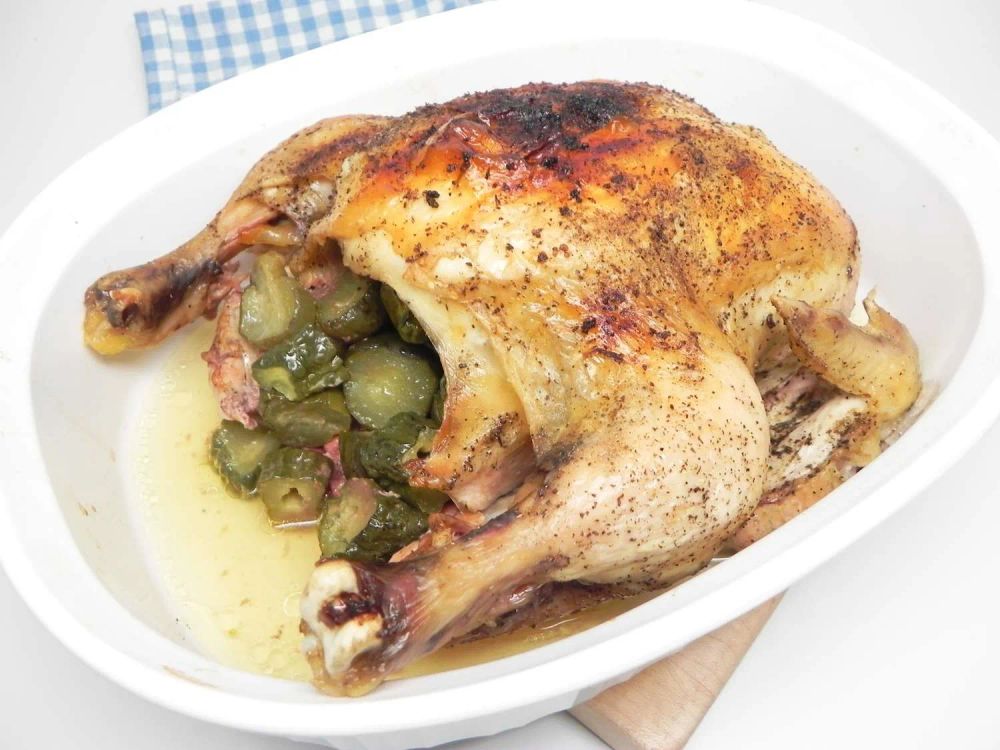 Dill Pickle Slow Cooker Whole Chicken